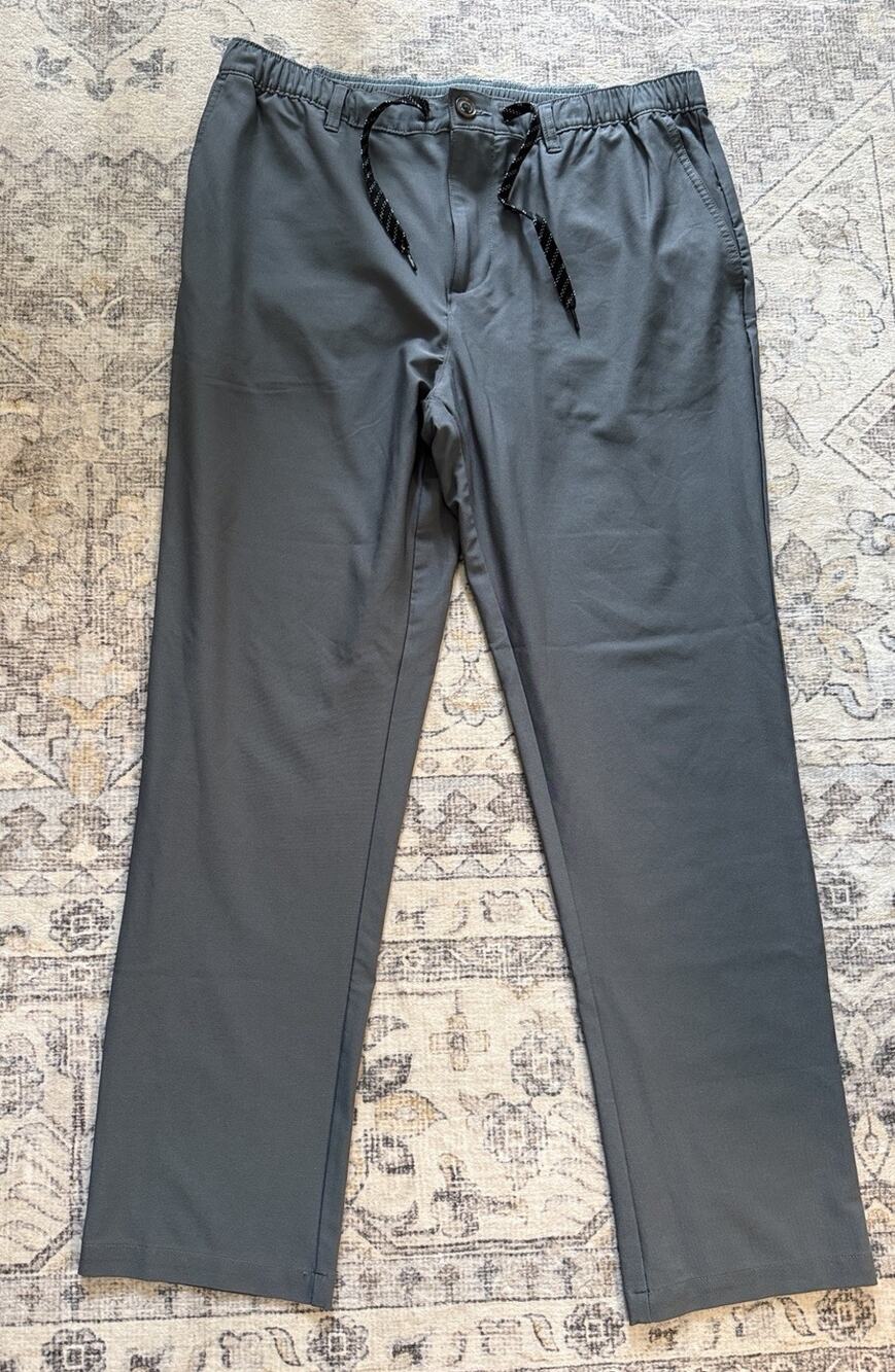 chubbies Men’s XL Gray Chino Pants Career Slacks Preppy Coastal Drawstring